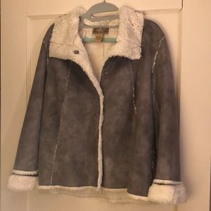 Peck and Peck Weekend gray coat, polyester Large sized coat